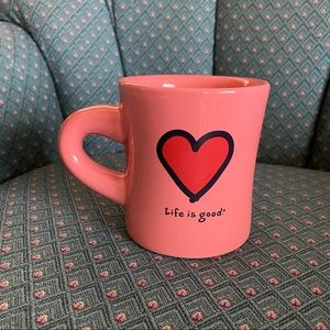 Life Is Good “Do What You Love Love What You Do” Thick Coral Coffee Mug